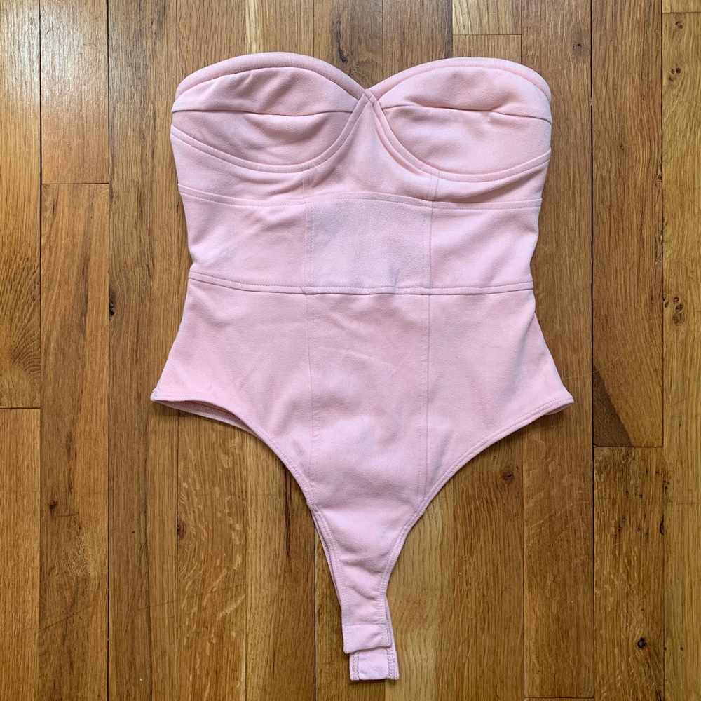 Revolve by the way. pink corset bodysuit